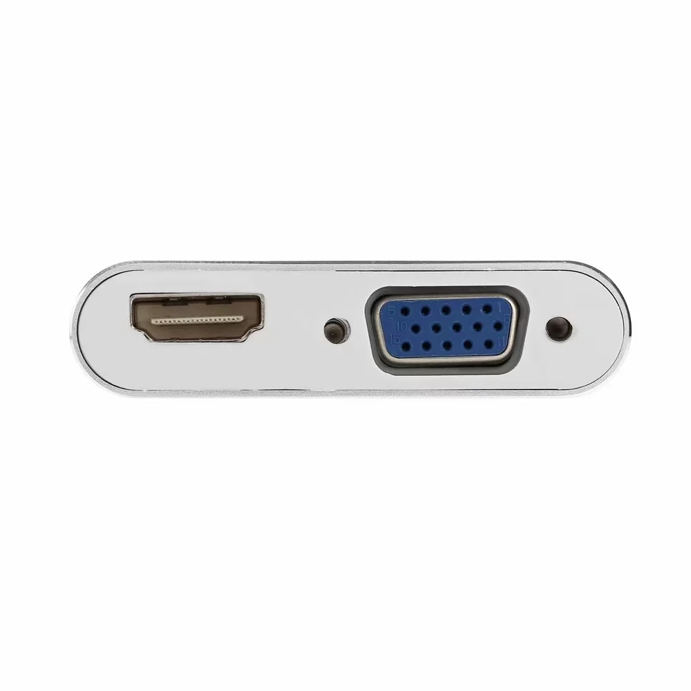USB C адаптер HDMI VGA Тип кабель портом Thunderbolt 3 для MacBook samsung S10/S9/S8 huawei Коврики 20/10 P20 Pro