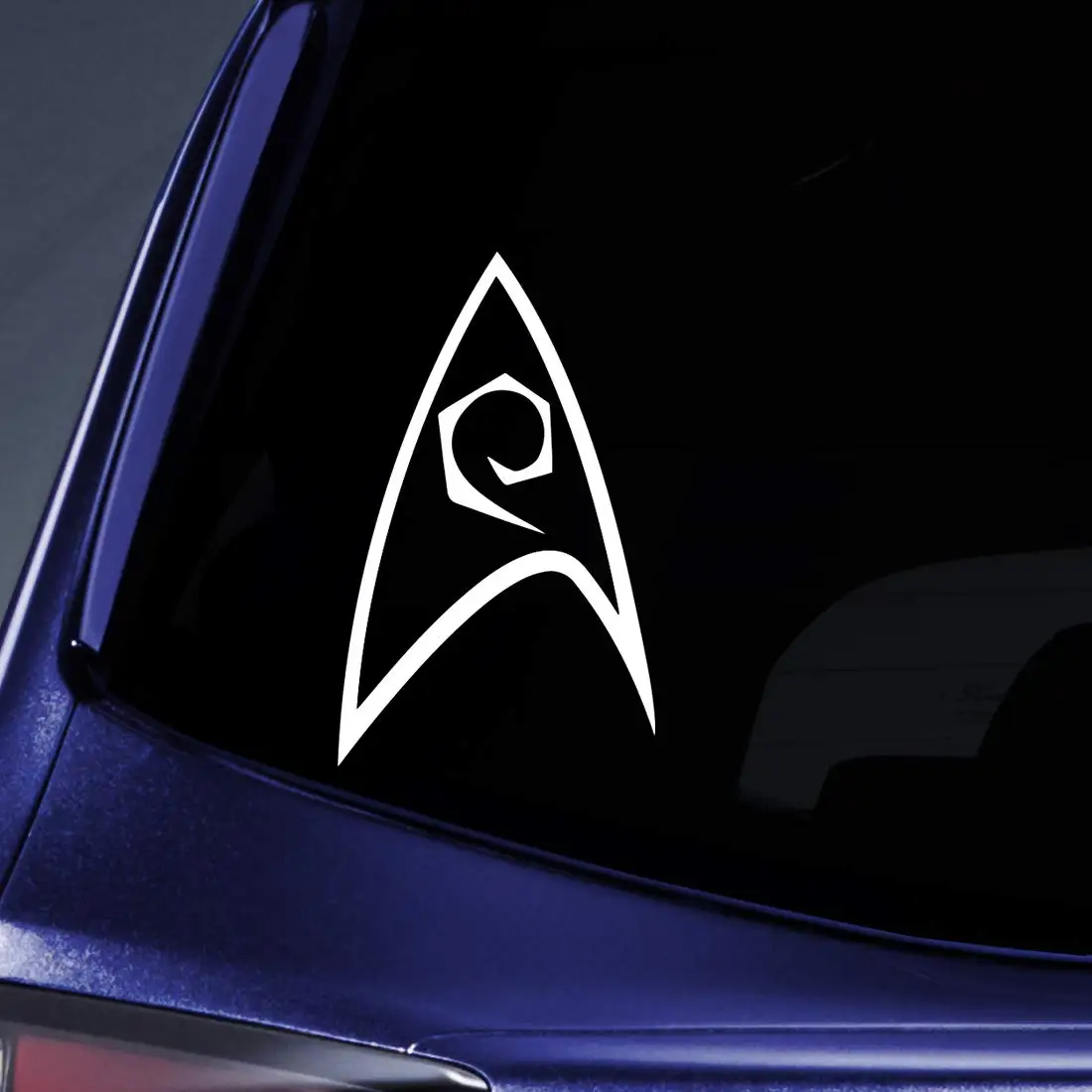 

Bargain Max Decals - Starfleet Engineering Insignia Sticker Decal Notebook Car Laptop 5" (White)