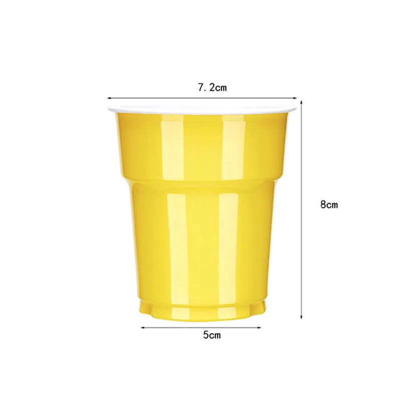 Вечерние поставки 60 шт./компл. производства одноразовых чашках PP Пластик Красочные для путешествий, для дома и офиса питьевой вечерние поставки 200 мл Пластик чашки