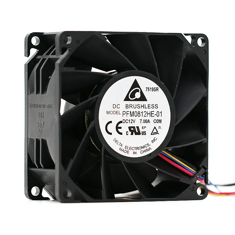 Новый Для delta PFM0812HE-01 A01 DC 12V 7.00A 80x80x38 мм сервер мощный осевой вентилятор охлаждения