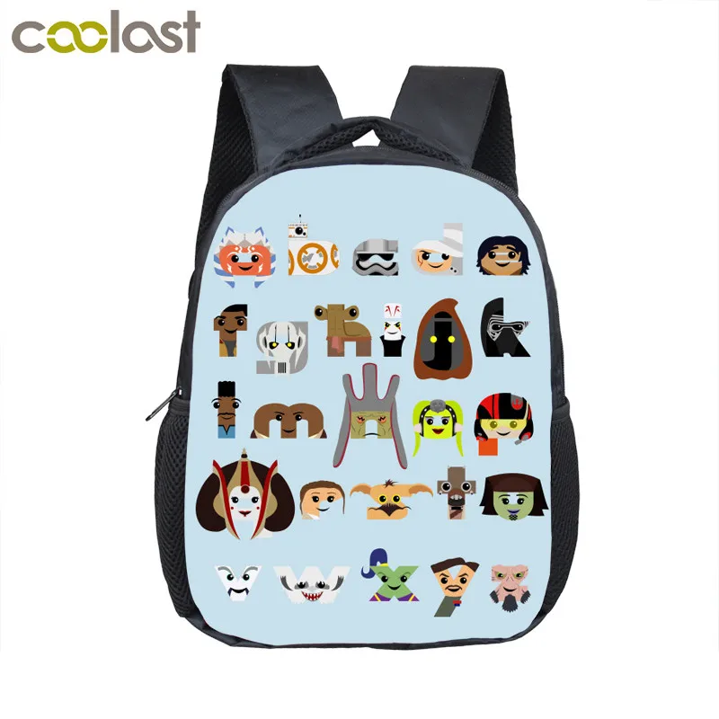 Funny Characters Baby backpack for boys Kids Kindergarten Bag Boys School Backpacks Children Book Bag Mini Toddler Backpack - Цвет: 12Alphabet07