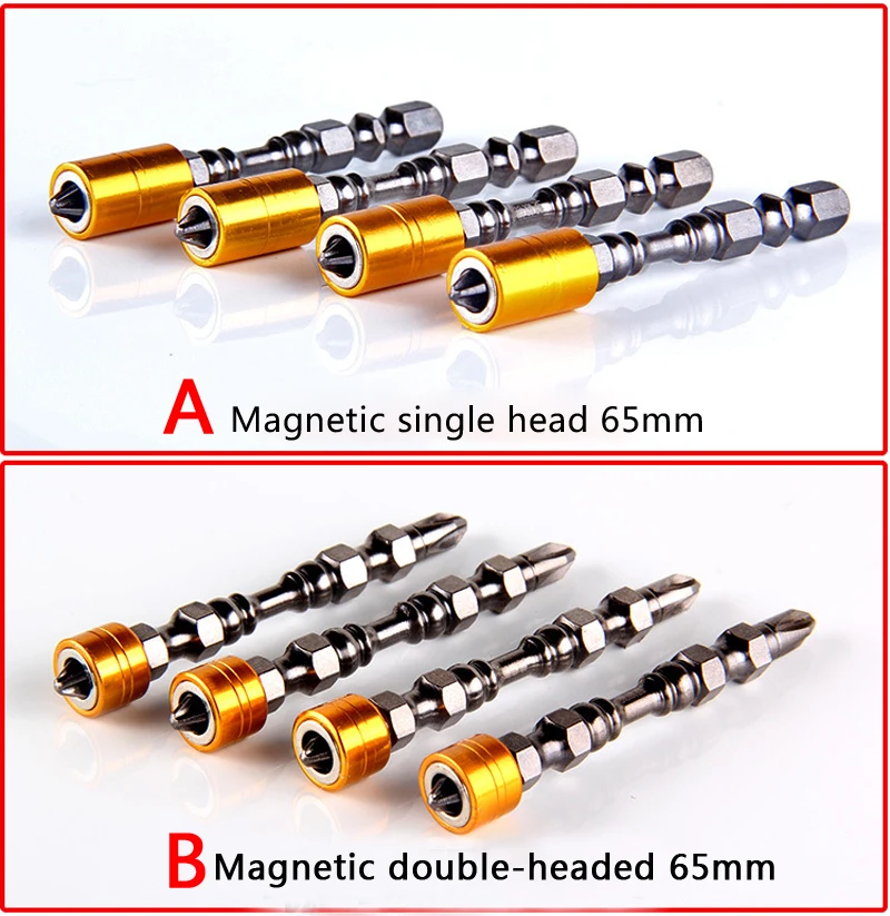 Высокое качество 10 шт. 65 мм D1 электрическая Магнитная отвертка Биты Ph2 1/" Ph с шестигранным хвостовиком