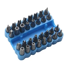 33 шт./компл. безопасности Электрический вандалоустойчивые набор Бит Torx шестигранные звезда гаечный ключ три крыла Магнитная отвертка удлинитель держатель бит