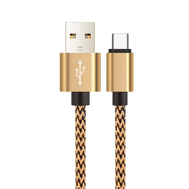 20 см 1 м 2 м 3 м данных USB зарядное устройство зарядный кабель type-c для samsung Galaxy S9 S8 Plus Note 8 9 huawei Xiaomi происхождения короткий длинный провод - Цвет: Золотой