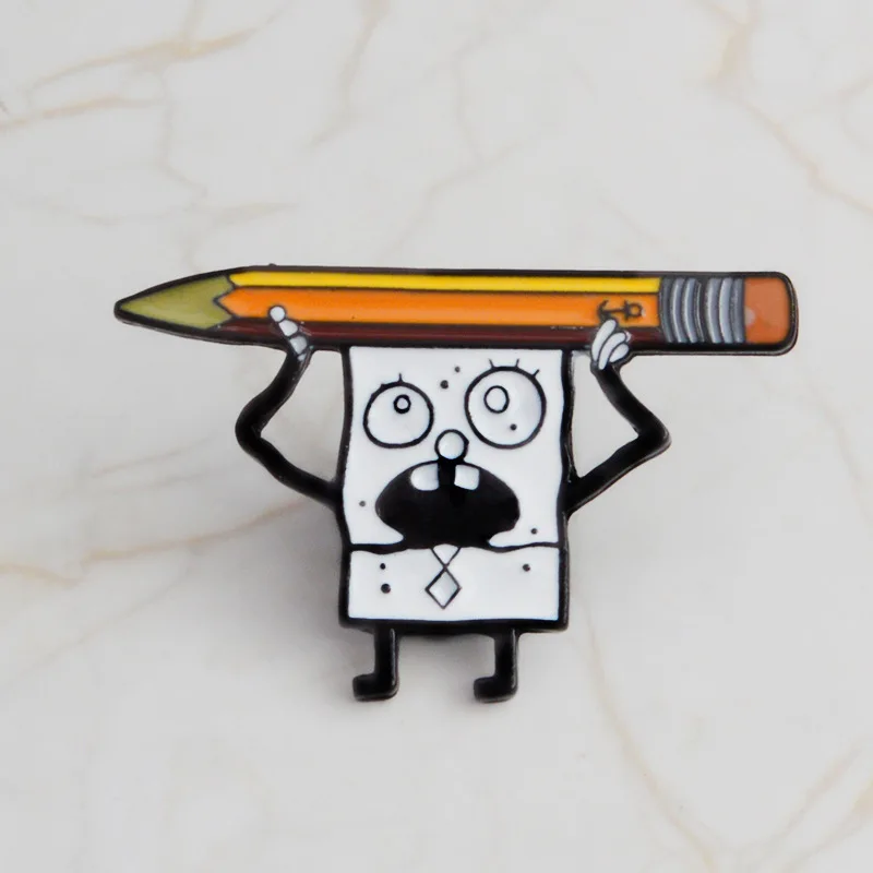 

SpongeBob badge pencil cartoon brooch pin medal