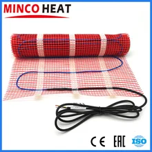 MINCO HEAT все размеры 230 В Электрическая удобная система подогрева полов Под плитка коврик с подогревом с комнатным термостатом