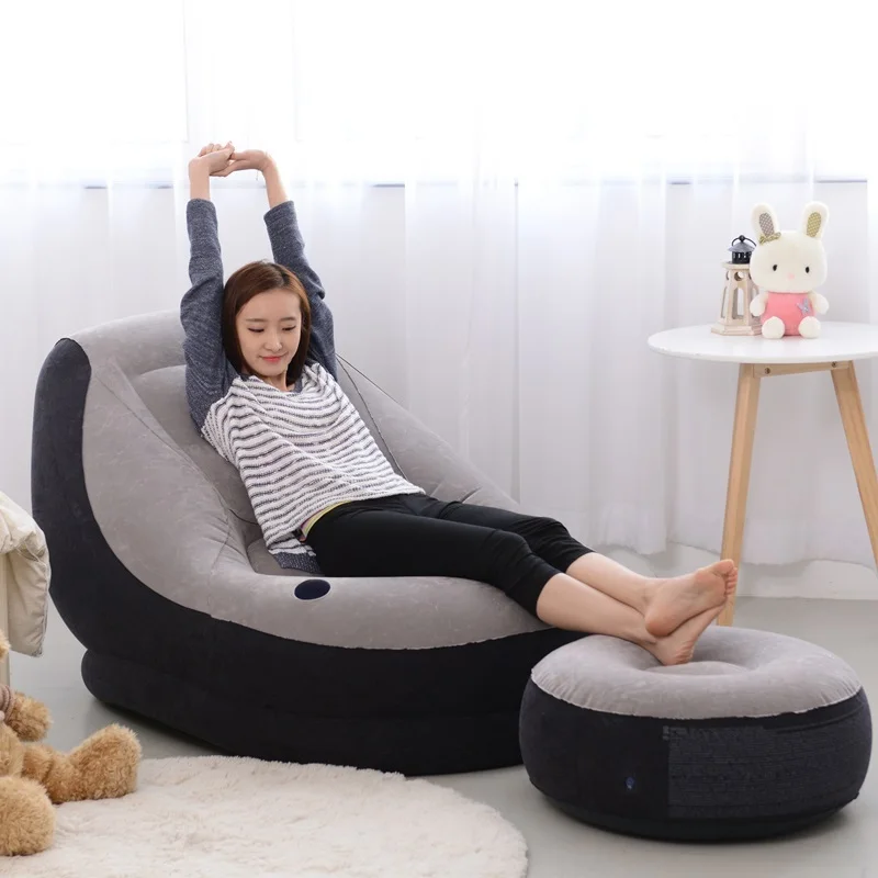 Ec Inflatable Sofa Bed Linen Creative People Beanbag Chair Ec Inflatable Sofa Bed Linen Creative People Beanbag Chair Cushion Thickening Lovely Recliner Free Shipping In Living Room Sofas From