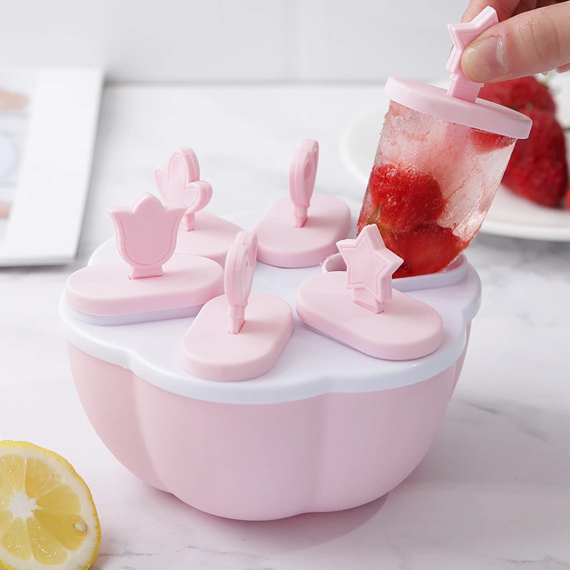 

DIY Ice Cream Mold Creative Fruit Shape Kitchen Bar Homemade Frozen Ice Ice Cube Box Practical Healthy Plastic Party Ice Moulds