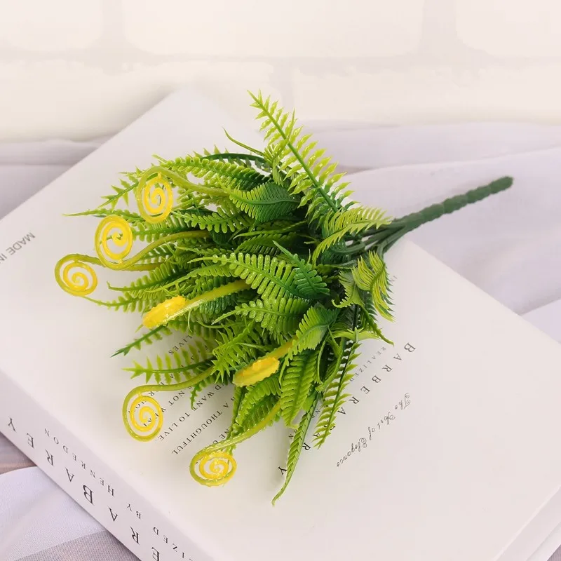 artificial flowers of grass green spring grass flower four colors plastic flowers wedding home decoration flower (10)