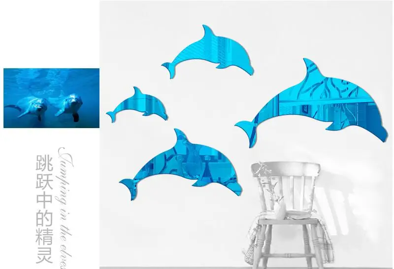 واحد قطعة DIY حار بيع 3D الدلافين ملصقات للمرايا الاكريليك الكريستال ملصقات جدار للحمام ملصقات حائط مناسبة لغرفة المعيشة ديكور المنزل واحد قطعة DIY حار بيع 3D الدلافين ملصقات للمرايا الاكريليك الكريستال ملصقات جدار للحمام ملصقات حائط مناسبة لغرفة المعيشة ديكور المنزل