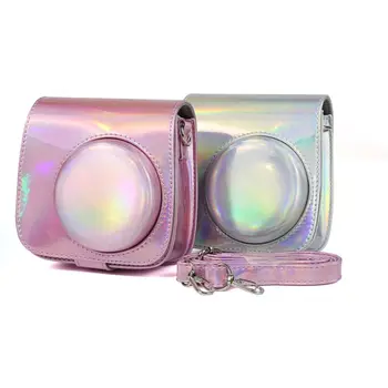 

Camera Case Bag Holographic Shining Laser Instant Camera Shoulder Strap Bag Protector Cover Pouch for Fujifilm Mini 8/8+