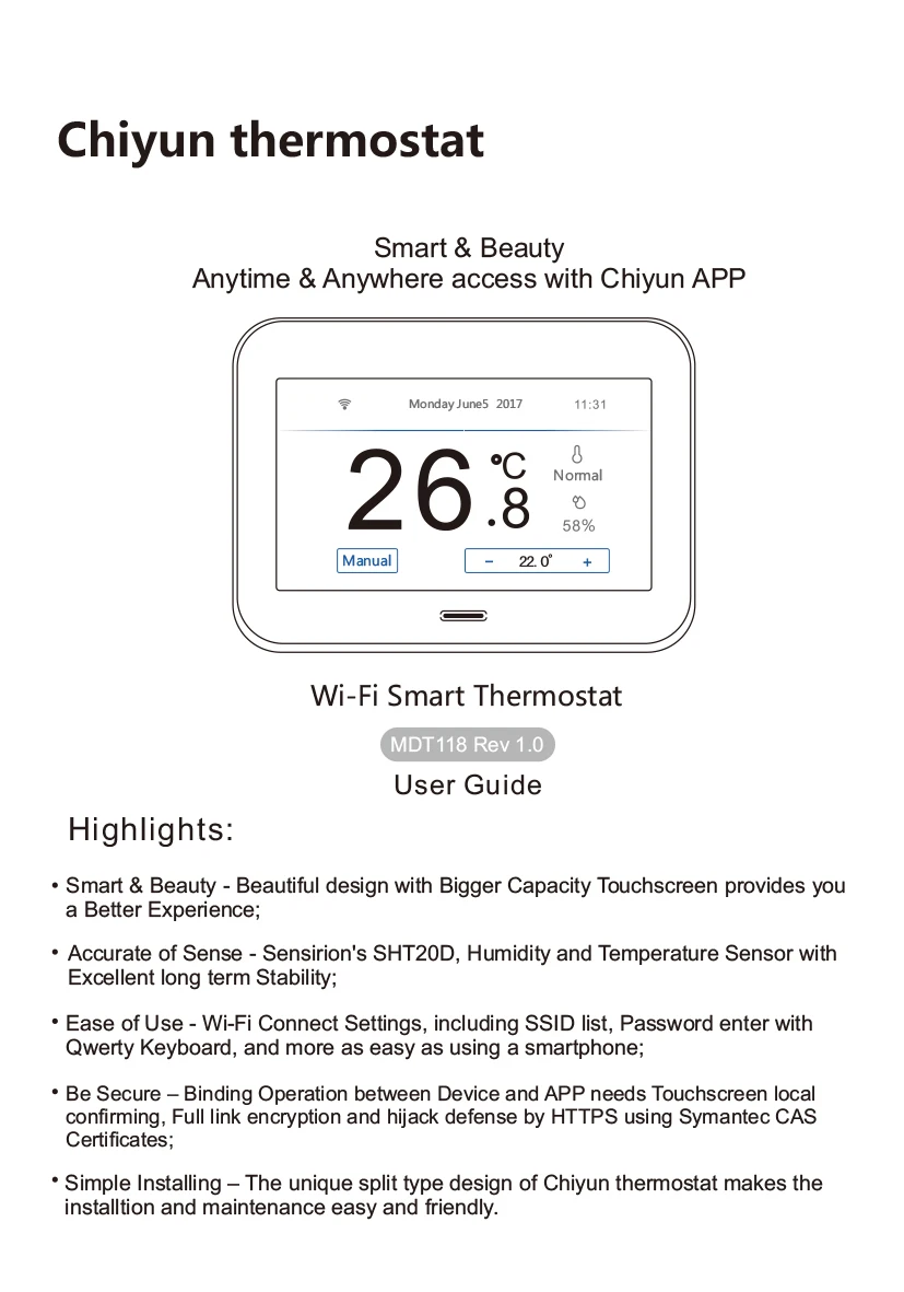 wifi цветной сенсорный экран смартфон приложение напольное Отопление комнатный термостат 16A белая стеклянная панель