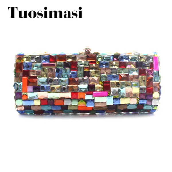 

Multi Color Big Crystal Evening Bag Clutch Diamond Women Handbag Wedding Party Purse Clutch Bag Women Stone Party Purses