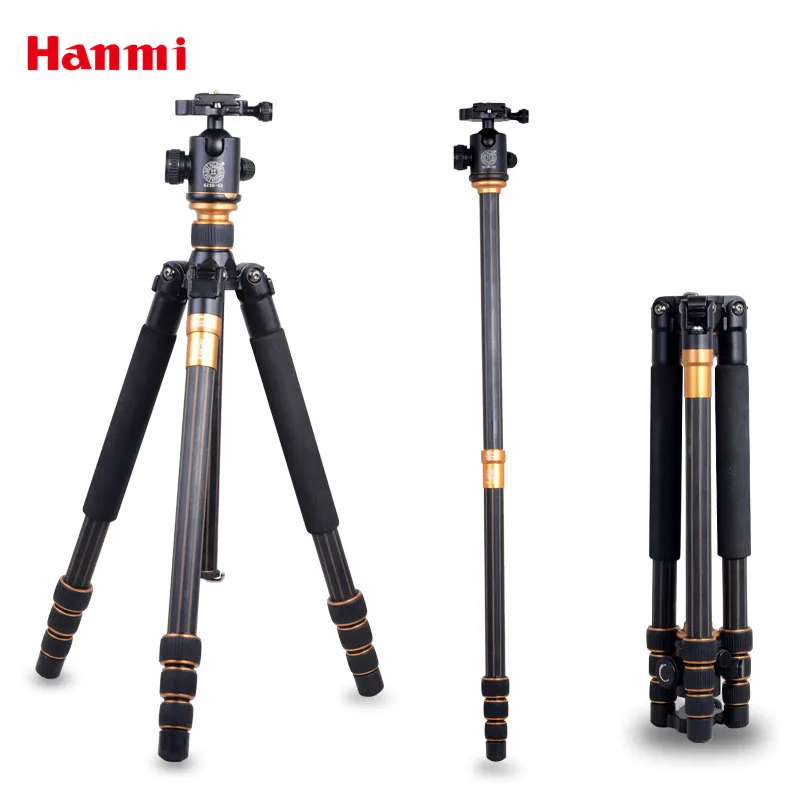 Hanmi Professional Carbon 3 Way Tripod Mount Tripode Camara Profesional