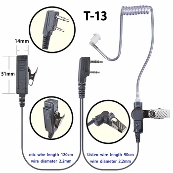 

Surveillance Acoustic Tube Headset Earpiece Mic for Kenwood TK2170 TK2160 TK3170 TK3160 TK2312 TK3312 NX220 NX320 NX420 Radios
