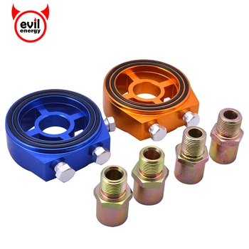 

evil energy Oil Filter Cooler Sandwich Plate Cooler AN10 Adapter Kit Turbo Feed Line T3 T4