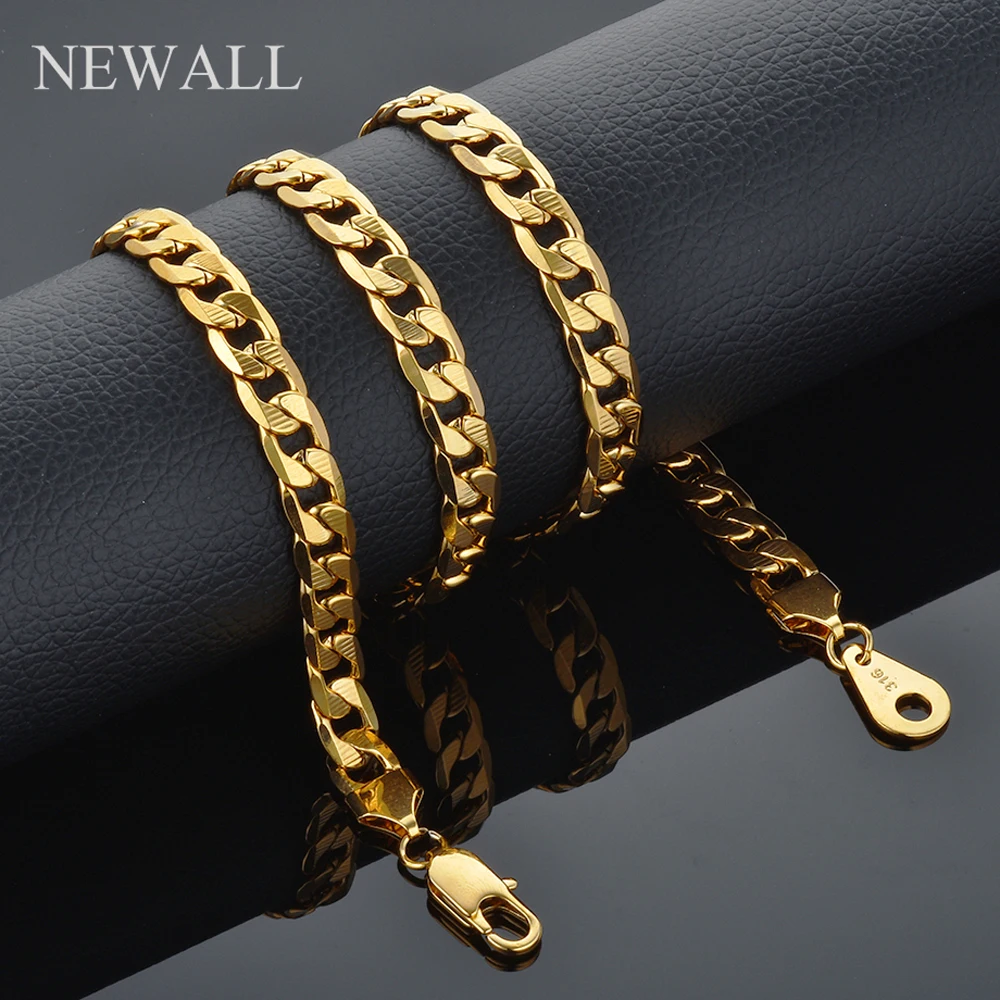 

Newall 304 Stainless Steel 4/6/8/10MM personalized silver chain necklace never fade no allergy Cuban Chain Men women Hip Jewelry