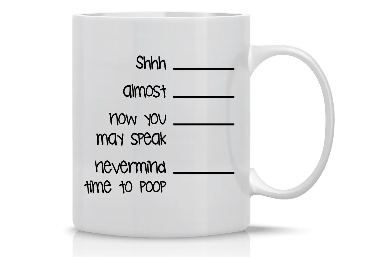 

Crazy Bros Tees Shh Nevermind Time Men Makes Funny Poop 11OZ Coffee Mug
