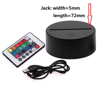 

Remote Control 3d Lamp Base & Usb Cable Original Accessories For 3d Led Night Light Changeble Colorful Gradient Atmosphere Lamp