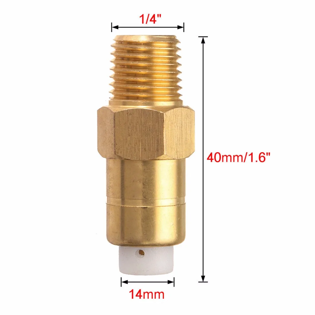 1pc Thermal Release Valve 1/4" Male Thread Brass For Air Compressor