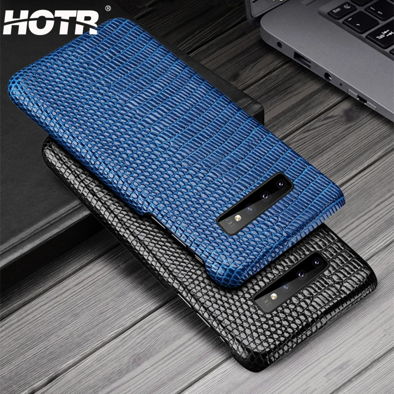 S10 Lizard Structure Genuine Leather Case for Samsung Galaxy S10 Plus Real Leather Back Cover for Samsung Galaxy Note 9 Note 8