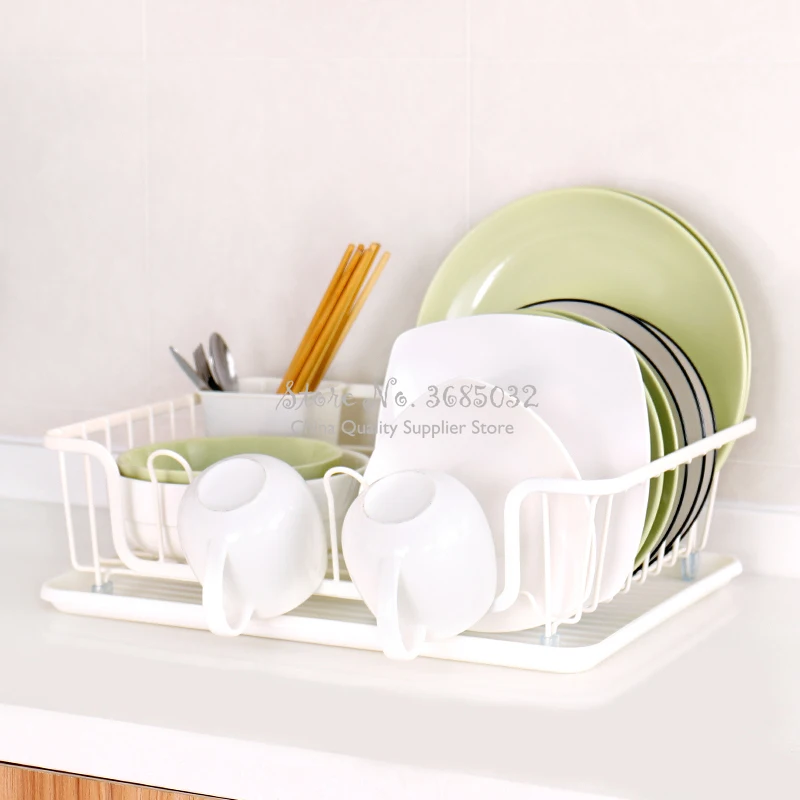 Железная кухонная сушилка для посуды полка сливная корзина для посуды посуда столовые приборы шкаф-органайзер для кухни и хранения