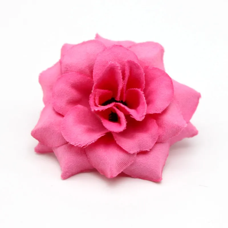 10 шт./лот, насыщенная и Красочная искусственная Роза, шелковая Цветочная головка для свадебного украшения, сделай сам, венок, подарок, декоративный цветок для рукоделия - Цвет: QQ