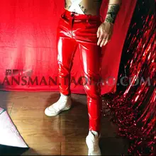 M-5XL, новинка, для ночного клуба, бара, для мужчин, певец, диджей, DS, стрейч, кожаные штаны, парикмахер, ПУ кожа, брюки для сцены, певец, костюмы