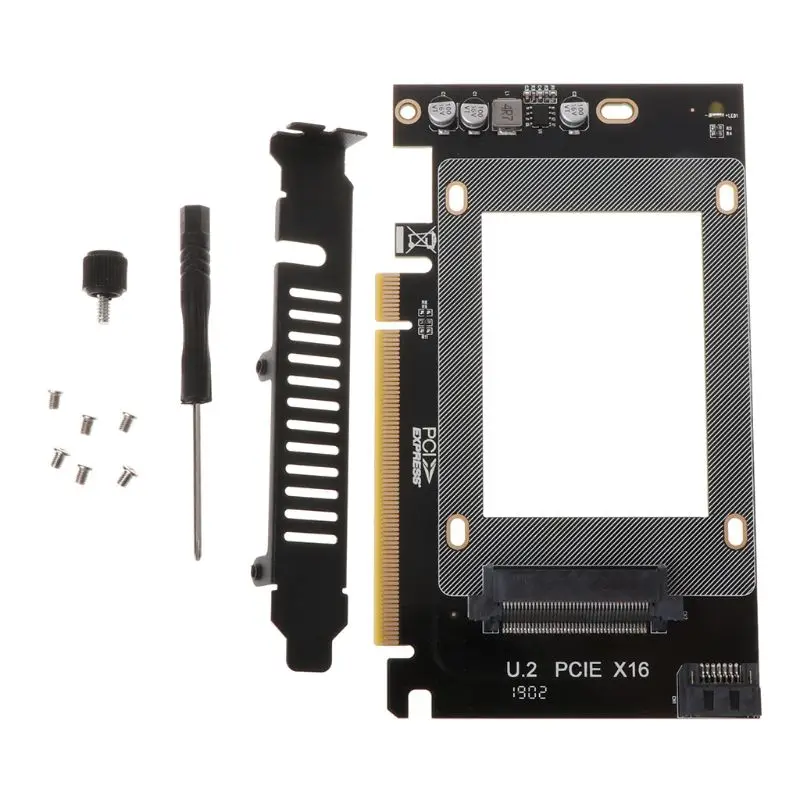 PCI E Riser 3 0 4X X16 к U.2 SFF 8639 адаптер NVMe PCIe SSD e U2 карта M.2 2 5 'SSD для EX16 Intel|Компьютерные