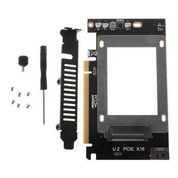 

PCI-E Riser 3.0 4X X16 to U.2 SFF-8639 Adapter NVMe PCIe SSD PCI-e to U2 Card M.2 2.5' SSD to PCI-EX16 Intel