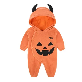 

Newborn Baby Romper Toddler Autumn Winter Clothes Halloween Kid Baby Pumpkin Long Sleeve Jumpsuits Baby Boy Girls Clothing 0-24M