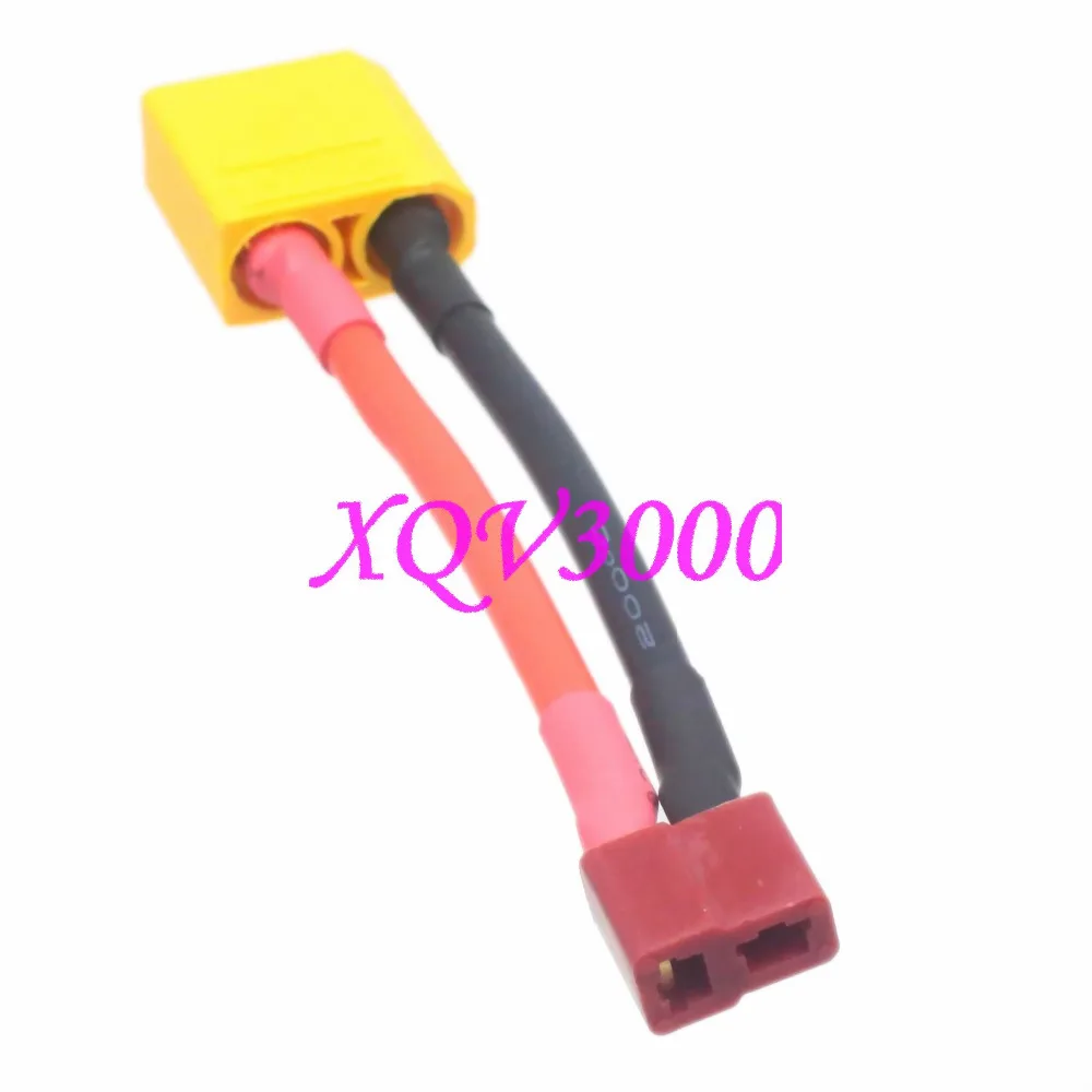 Адаптер XT90/Φ штекер Т разъем (стиль Deans) гнездовой 12AWG 5 см кабель|adapter connector|l