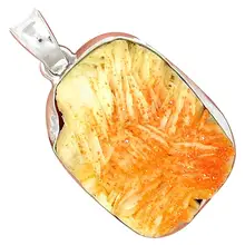 Lovegem зеленый ванденит кристалл кулон 925 стерлингового серебра ювелирные изделия, 45 мм, AP2832