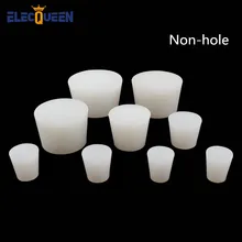 Bouchon en Silicone sans trou, bouchon en caoutchouc de qualité alimentaire pour baril de Fermentation, Valve de sas, brassage pour brassage de bière à domicile, 2 pièces/lot