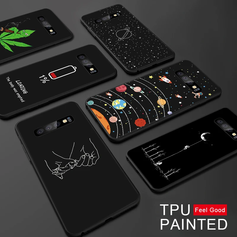 

Soft Silicone Cases For Samsung Galaxy S9 S8 PLUS A7 A9 A6 A8 J4 J6 Plus 2018 A5 A7 2017 Note 9 8 S10 Plus S10e s8 Painted Cover