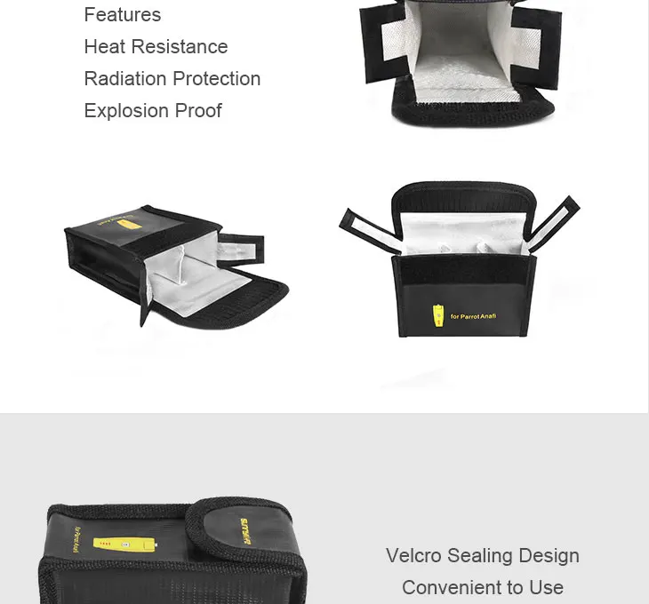 Lipo батарея взрывозащищенный влагостойкий огнеупорный защитный мешок сумка для хранения зарядная защита для Parrot Anafi RC Drone аксессуары