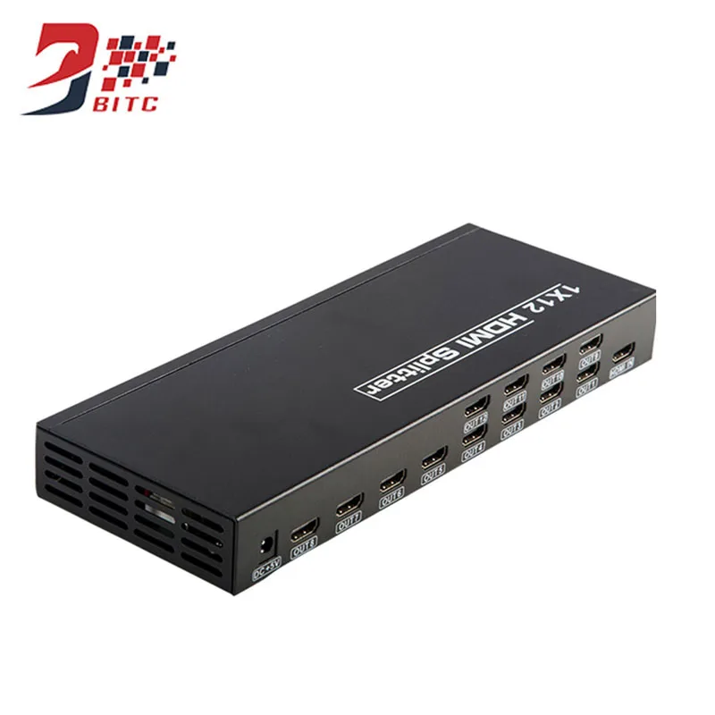 SZBITC HDMI дистрибьютор 1X12 контроллера видеостены Экран Splitter 1 в 12 из HDCP2.2 EDID RS232 для ПК DVD