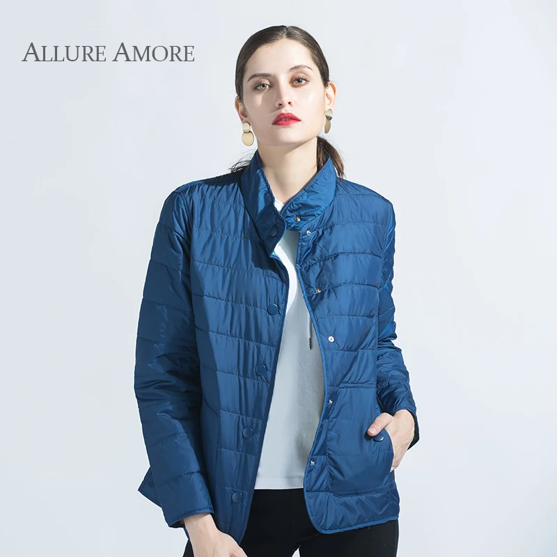 

AllureAmore Spring Women Jacket Windproof Coats Double Face Jacket Outwear Solid And Print Fashion Coat New Collection Designer