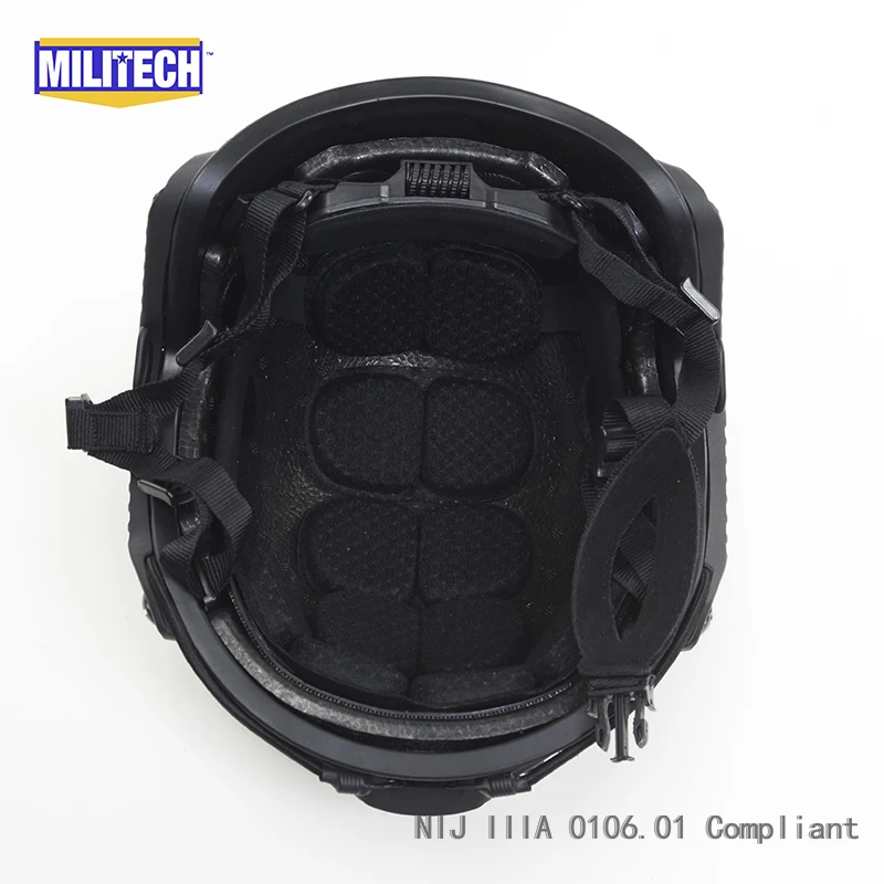 MILITECH черный BK морской с Deluxe NIJ IIIA БЫСТРО Пуленепробиваемый Шлем и козырек Набор