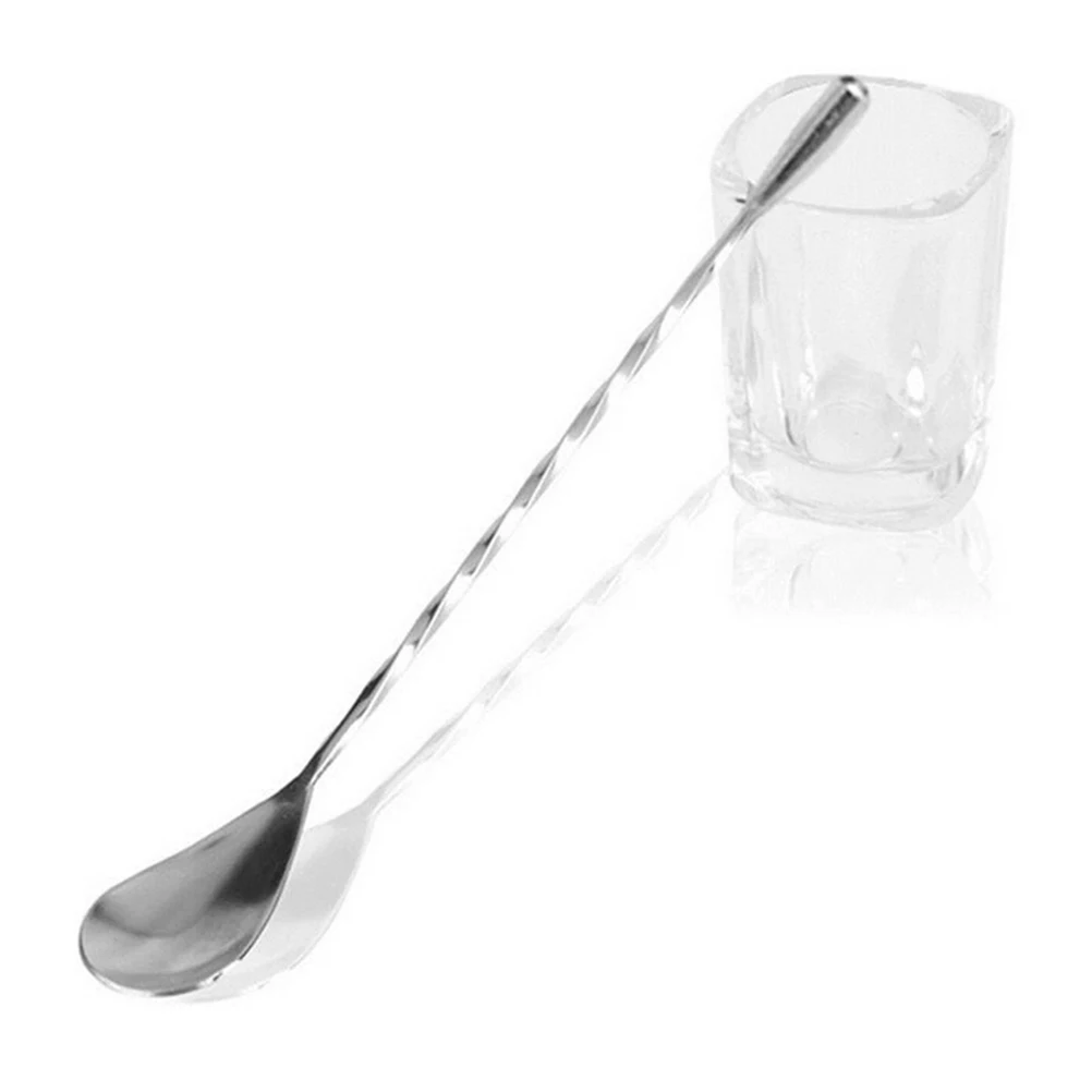 1PCS Stainless Steel Drink Cocktail Mixer Bar Spoons Coffee Tea Tools