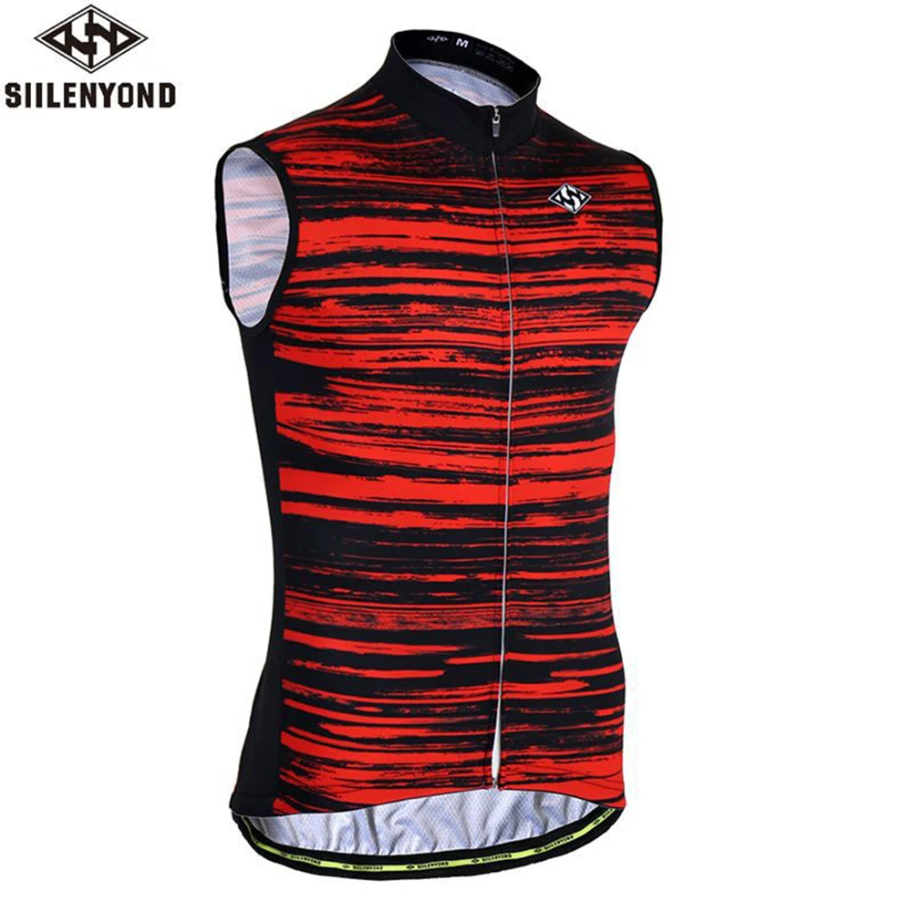 

SIILENYOND 2018 Summer Men Cycling Jersey Sleeveless Breathable Bicycle Clothing Sports Wear MTB Bike Windproof Waistcoat