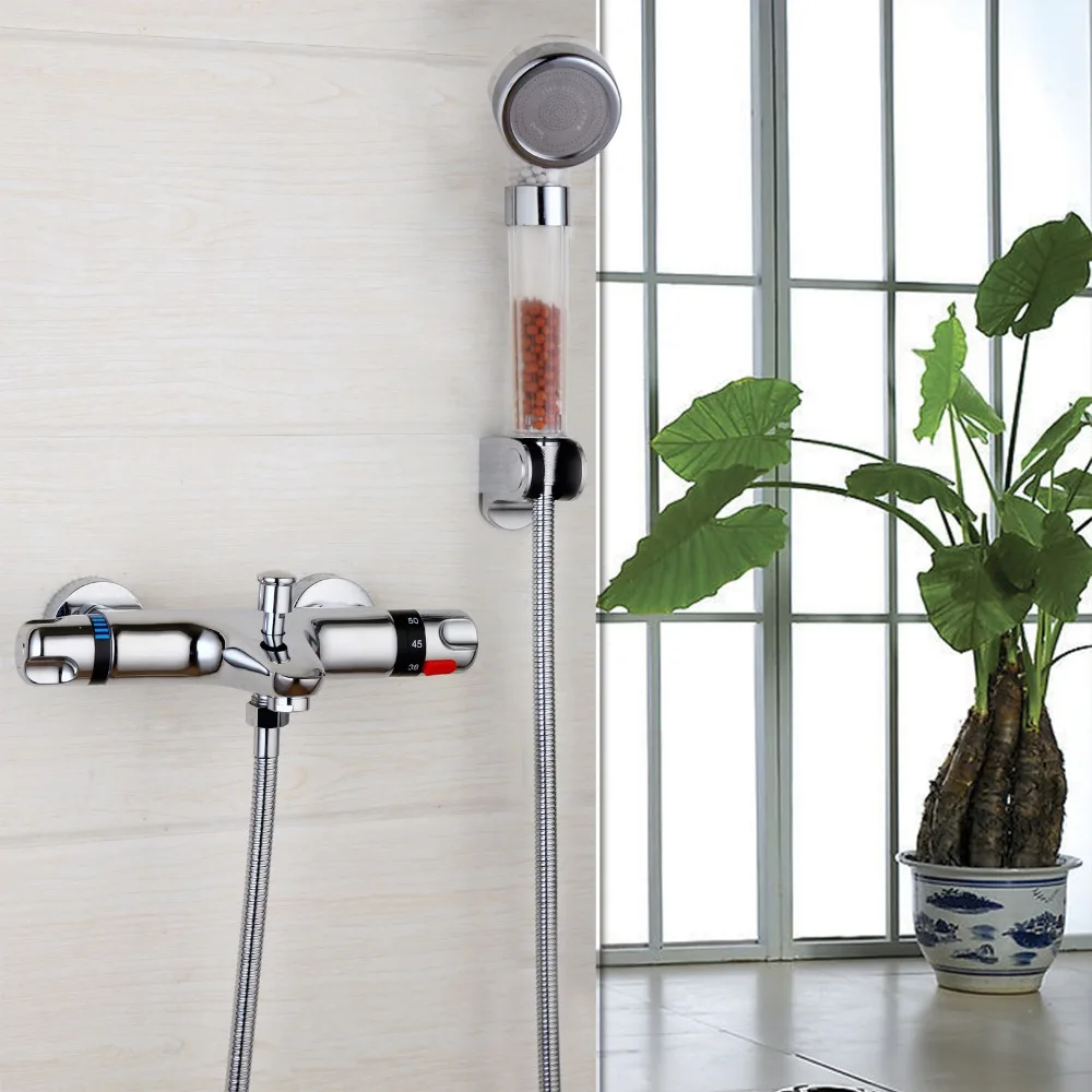 New Fashion Bathroom Faucet Chrome Polished Shower Set Hot&Cold Mixers Taps Wall Mounted Rainfall Shower Faucets