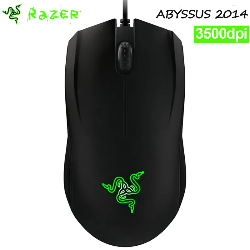 Razer Abyssus 2014 Professional Grade Gaming Mouse 3500DPI USB Wired Optical sensor Ergonomics Computer GameMouse Black