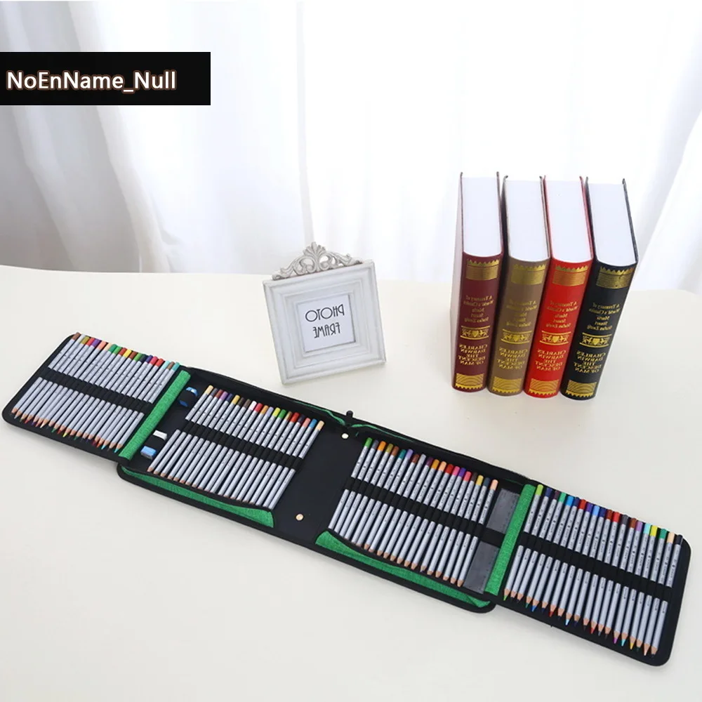 

Flash sale 120 Holes Large Portable Bag Leather Capacity Pencil box Students Painting Sketch Art