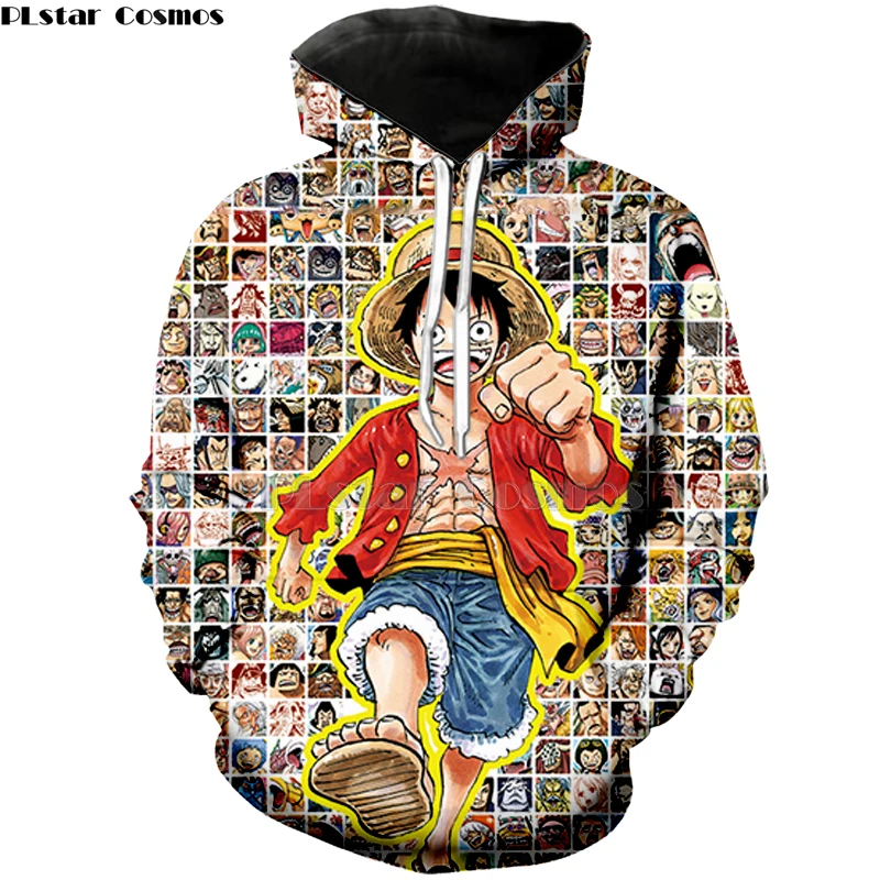 Японский Аниме one piece толстовки рубашка 3D принт пуловер Толстовка Обезьяна D Луффи