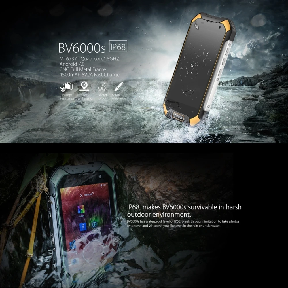 Blackview BV6000S 16 ГБ Android 6.0 MTK6735 Quad core 1.3 ГГц 2 RAM 4.7 дюймов IPS Экран 4 Г LTE 4200 мАч|android 6.0|4g lte4.7
