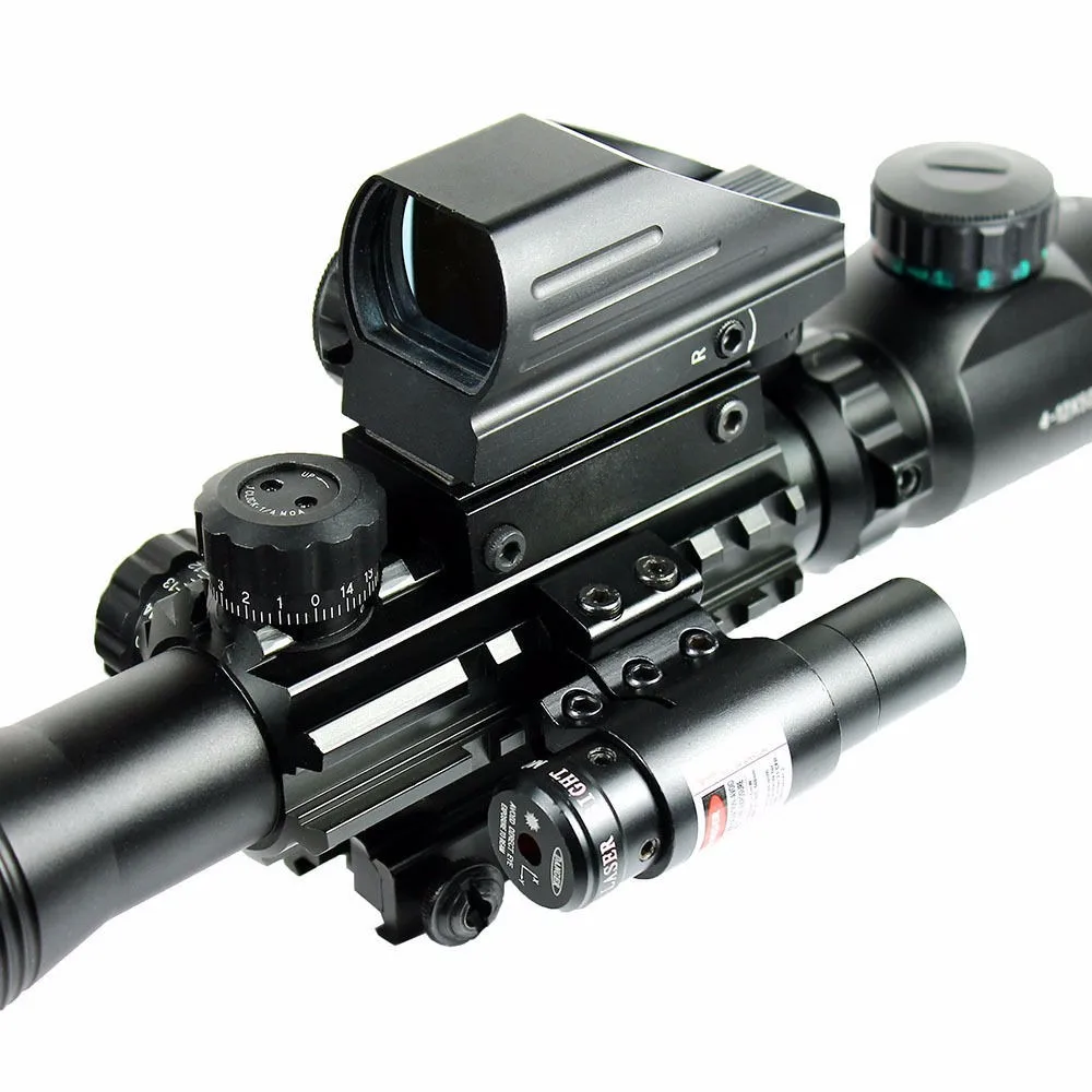 4-12X50EG-Tactical-Rifle-Scope-with-Holographic-4-Reticle-Sight-Red-Laser-Combo-Airsoft-Weapon-Sight (3)