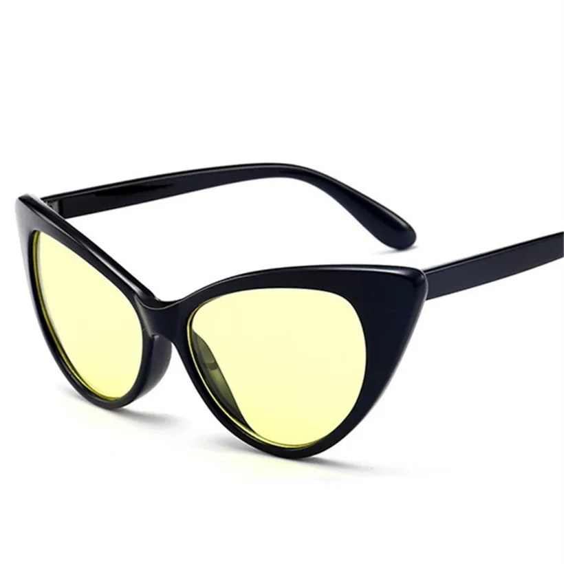 KUJUNY Брендовые женские солнцезащитные очки с кошачьим глазом Классические Прозрачные желеобразные цветные солнцезащитные очки винтажные кошачьи глазные очки UV400