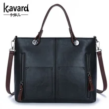 Aceite de cera de cuero bolso de hombro de las señoras bolsos de mano de las mujeres de LA PU de cuero bolso de la bolsa 2017 bolso de la mujer bolsos mujeres famosas marca bolsas sac principal