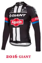 Giant Pro Team Men s 2014 Winter Thermal Fleece Cycling font b Jersey b font Long